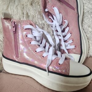 Steve madden pink platform converse